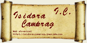 Isidora Čamprag vizit kartica